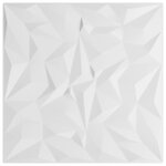 vidaXL Panneaux muraux 12 Pièces blanc 50x50 cm XPS 3 m² améthyste