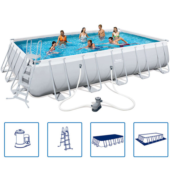 Bestway piscine rectangulaire cadre en acier 671x366x132 cm 56470