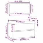 vidaXL Ensemble de mobilier de salle de bain 3 Pièces Chêne noir