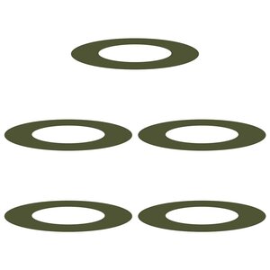 vidaXL adapté pour anneaux d'arbre plats 5 Pièces Vert olive Ø40 / 70 cm