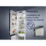 Faure fean12fs1 - réfrigérateur 1 porte encastrable - 187l (173 + 14) - froid statique- l 56 x h 122.5 cm - fixation glissiere