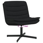 vidaXL Chaise tournante Noir Polyester Standard Pivotante
