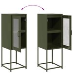vidaXL Buffet vert olive 36x39x107 cm acier laminé à froid