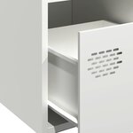 vidaXL Buffet blanc 68x39x73 5 cm acier laminé à froid