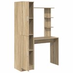 vidaXL Bureau avec rangement 2 Pièces Chêne Sonoma Bois d'ingénierie