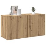 vidaXL Meuble TV mural chêne artisanal 80x30x41 cm