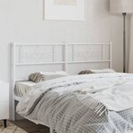 vidaXL Tête de lit métal blanc 160 cm