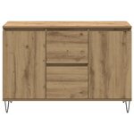 vidaXL Buffet chêne artisanal 104x35x70 cm bois d'ingénierie