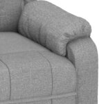 vidaXL Fauteuil électrique de massage Gris clair Tissu