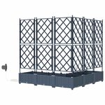 vidaXL Pots de jardin Gris 120 x 120 x 126 cm Acier