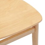 vidaXL Chaises à manger 2 Pièces bois massif caoutchouc