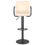 vidaXL Tabourets de bar lot de 2 crème tissu