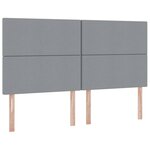 vidaXL Lit de Rangement avec tête de lit Gris clair 180 x 200 cm Tissu