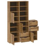 vidaXL Armoires latérales 5 Pièces ODDA 40x24x79 cm bois massif pin