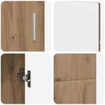 vidaXL Buffet Chêne artisanal 88 5 x 30 5 x 55 5 cm Bois d'ingénierie