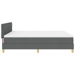 vidaXL Lit Box Spring avec Matelas & LED Gris foncé 180x200 cm Tissu