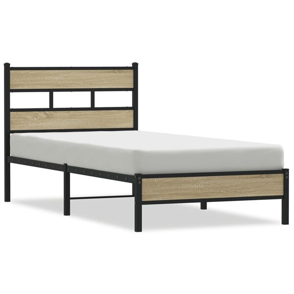 vidaXL Cadre de lit sans matelas chêne sonoma 100x200 cm