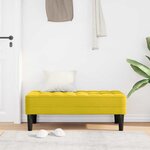 vidaXL banc Jaune 113 x 57 x 39 cm Velours
