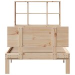 vidaXL Lit bibliothèque sans matelas 90x190 cm bois de pin massif