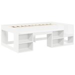 vidaXL Lit haut pour enfants avec rangement Blanc et rouge