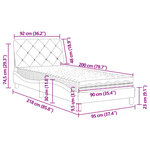 vidaXL Lit avec matelas rose 90x200 cm velours