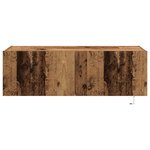 Meuble TV vidaXL avec éclairage LED Bois ancien 100x35x31 cm
