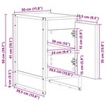 vidaXL Table de chevet 2 Pièces Bois Ancien 39 5 x 30 x 50 cm