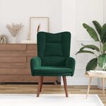 vidaXL fauteuil Vert foncé 63 x 67 x 94 cm Velours
