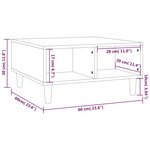 vidaXL Table basse chêne marron 60x60x30 cm bois d'ingénierie