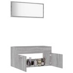 vidaXL Ensemble de meubles de salle de bain 2 Pièces Sonoma gris