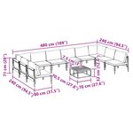 vidaXL Ensemble de canapé de jardin 11 Pièces Anthracite Acier