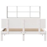 vidaXL Lit bibliothèque sans matelas blanc 140x200 cm bois pin massif