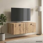 vidaXL Meuble TV mural 78 5 x 41 x 30 cm Chêne artisanal