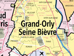 Carte murale du Grand Paris - H 70 x L 50 cm