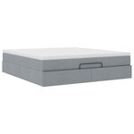 VidaXL Cadre de lit ottoman et matelas gris clair 180x200 cm tissu