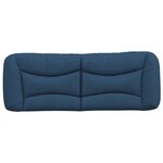 vidaXL Coussin de tête de lit Hvar bleu 140 cm tissu