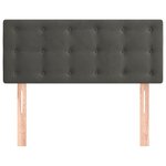vidaXL Tête de lit Gris foncé 80x5x78/88 cm Velours