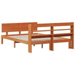 vidaXL Cadre de lit avec stockage 2 Pièces Cire marron Bois de Pin Massif