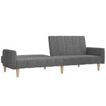 vidaXL Canapé-lit à 2 places gris clair tissu