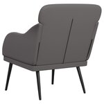 vidaXL Fauteuil Gris 63x76x80 cm Similicuir