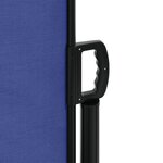 vidaXL Auvent latéral rétractable bleu 220x1000 cm