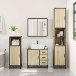 vidaXL Ensemble de meubles de salle de bain 4 Pièces chêne sonoma