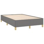 vidaXL Sommier à lattes de lit avec matelas noir 120x190 cm tissu