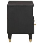 vidaXL Meuble TV Noir 70 x 33 x 46 cm Bois de mangue massif