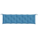 vidaXL Coussins de banc de jardin lot de 2 bleu mélangé tissu