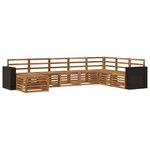 vidaXL Ensemble de canapés d'extérieur 8 Pièces Naturel