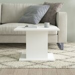 Vidaxl table basse blanc 55 5x55 5x40 cm aggloméré