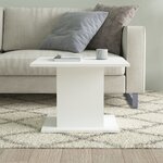 vidaXL Table basse Blanc 55 5x55 5x40 cm Aggloméré