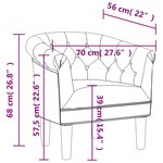 vidaXL Fauteuil doré similicuir