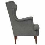vidaXL Fauteuil Gris foncé Velours